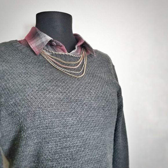 Rue 21 | Chunky Grey Oversized Sweater - Picture 3 of 8